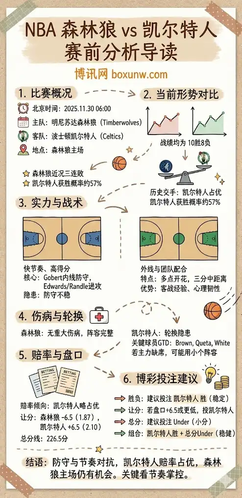 森林狼vs凯尔特人 赛前深度解析 赔率盘口