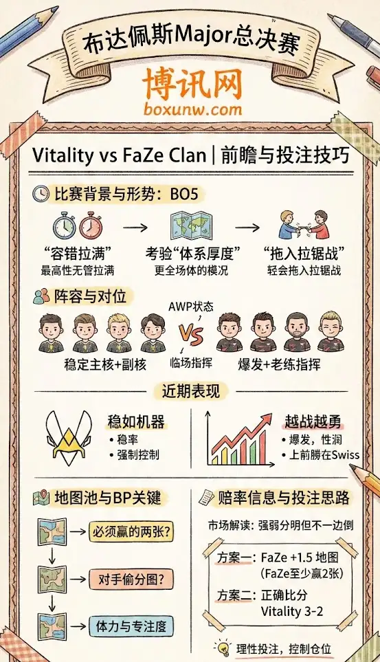 Vitality vs FaZe Clan | 布达佩斯Major总决赛 | 前瞻与投注技巧