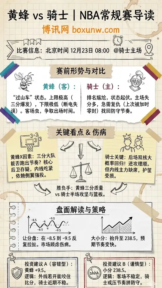 黄蜂vs骑士 | NBA常规赛预测 | 赛前形势与盘面解读